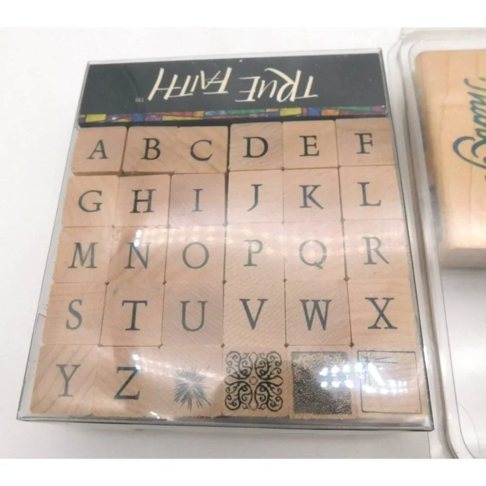 Scrapbook Rubber Stamps Lot Alphabet Inspirational Messages Faith Stampendous